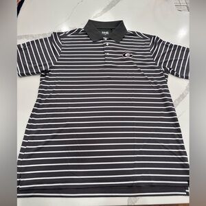 Ping charcoal and White Striped Georgia Bulldogs Polo Shirt